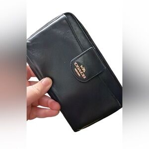 Coach Midnight Black Leather Wallet